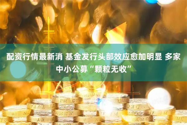 配资行情最新消 基金发行头部效应愈加明显 多家中小公募“颗粒无收”